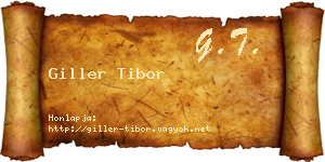 Giller Tibor névjegykártya